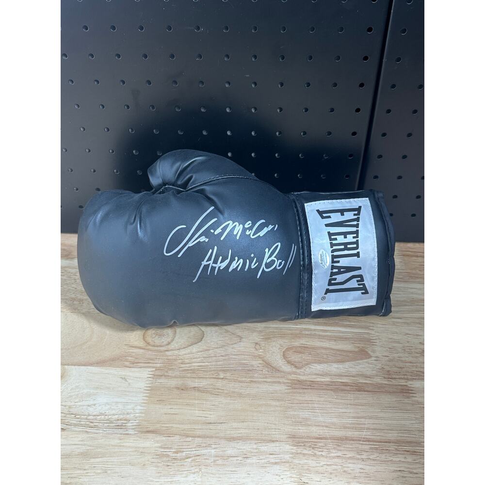 Oliver McCall Autographed Black Everlast Boxing Glove Schwartz COA